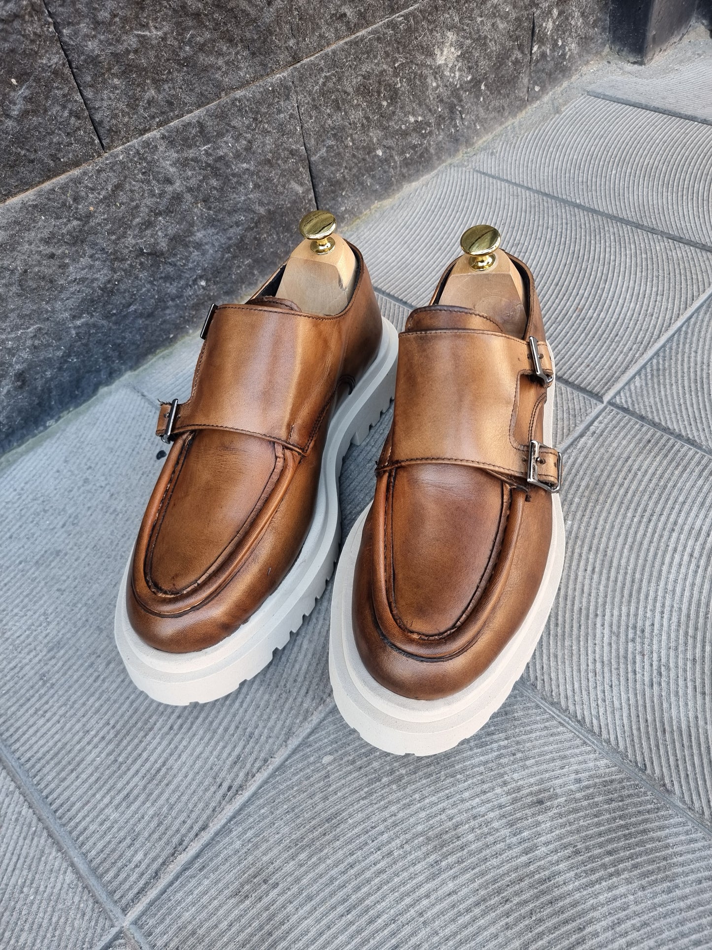 everest fibbia in pelle crust cuoio suola roccia beige