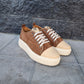 sneakers mega in camoscio bruciato+beige