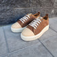 sneakers mega in camoscio bruciato+beige