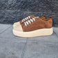 sneakers mega in camoscio bruciato+beige