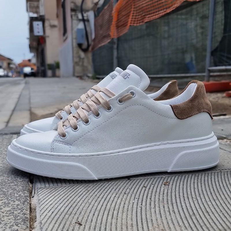 SNEAKERS GALAXY BIANCO RETRO TAUPE