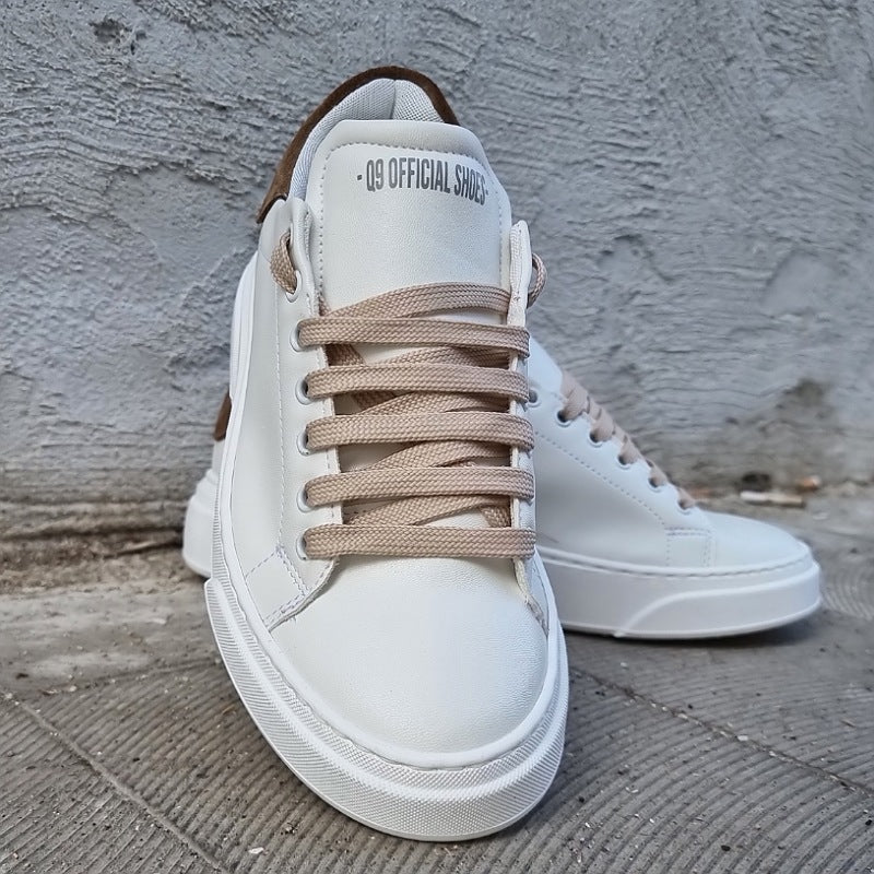SNEAKERS GALAXY BIANCO RETRO TAUPE
