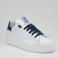 SIERRA SNEAKERS PELLE VIT.BIANCO RIPORTO CAM-BLU