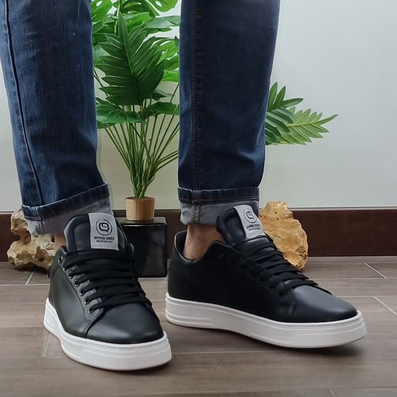 SCARPE  SNEAKERS SIENNA IN PELLE VITELLO NERO