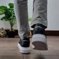 SCARPA SNEAKER KEVIN IN PELLE VITELLO NERO SUOLA OVERSIZE