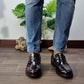 mocassino college bordeaux effetto vintage