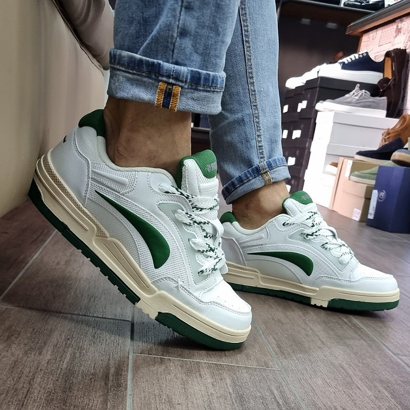 lanvvinn  sneakers bianco+verde