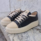 sneakers megan vit.nero+punta panna