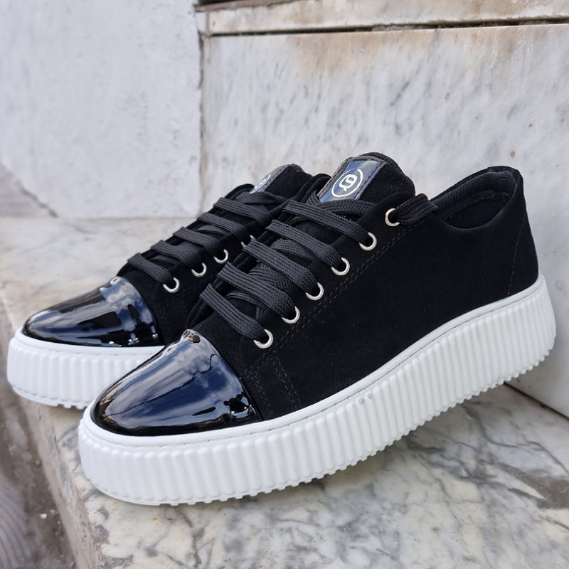 sneakers megan cam.nero + punta ver.nero