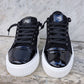 sneakers megan cam.nero + punta ver.nero