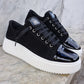 sneakers megan cam.nero + punta ver.nero