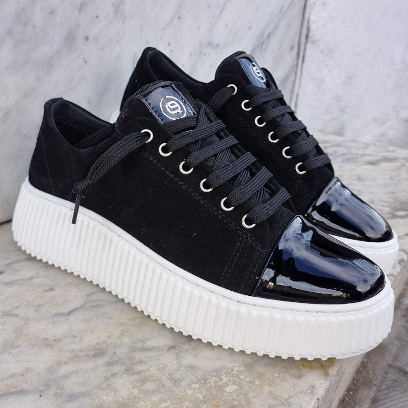 sneakers megan cam.nero + punta ver.nero