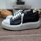 SNEAKERS MEGA IN PELLE NERO +BIANCO