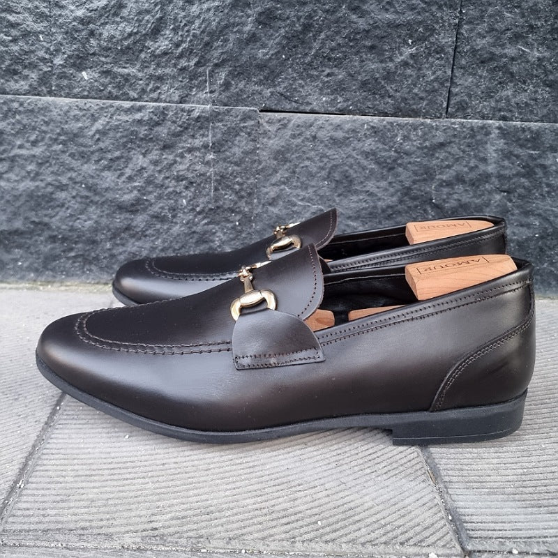 mocassini con mozzetto in pelle t.morro
