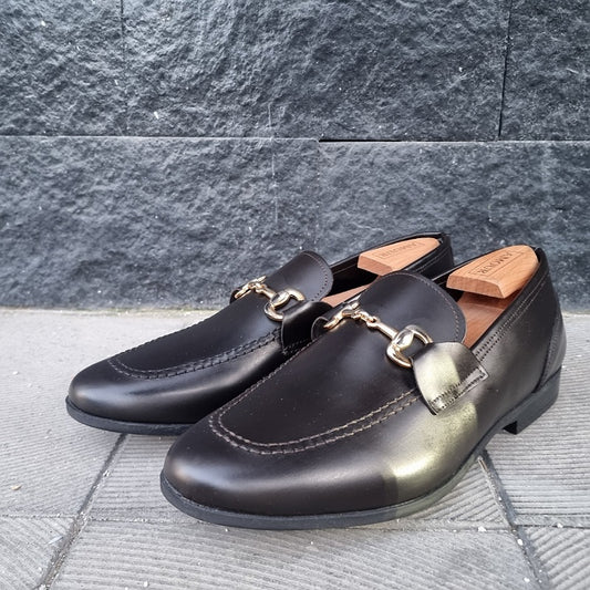 mocassini con mozzetto in pelle t.morro