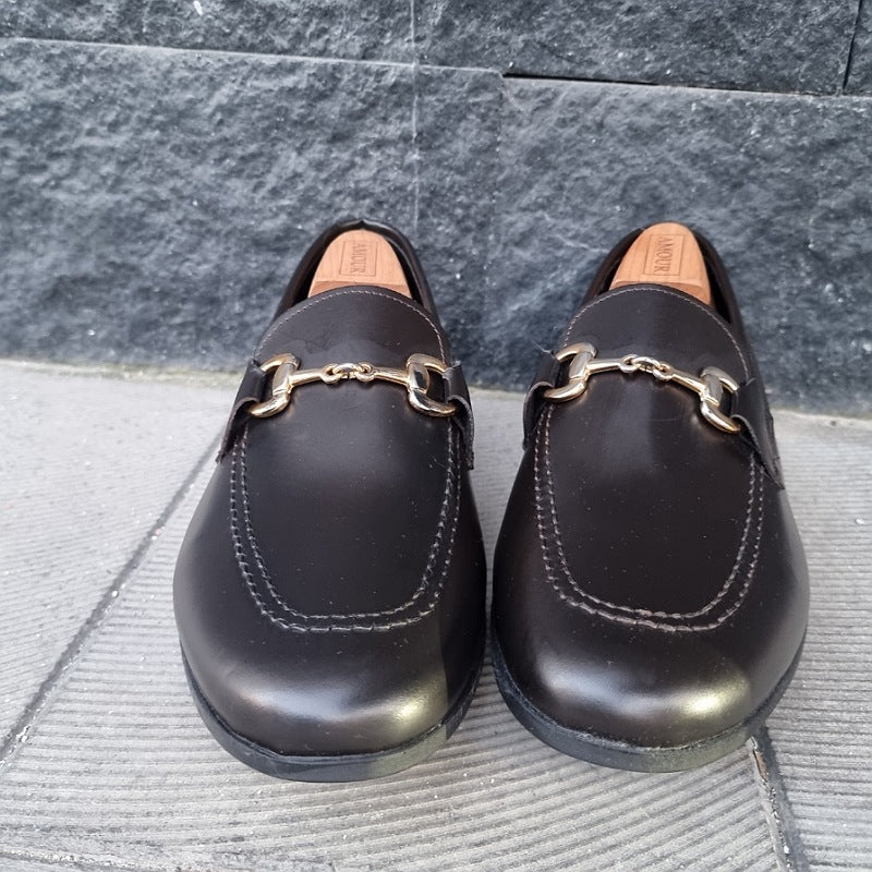 mocassini con mozzetto in pelle t.morro