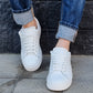 sneakers in pelle bottolato bianco