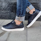 sneakers in pelle bottolato blu