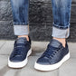 sneakers in pelle bottolato blu
