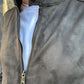 giacca in camoscio nero