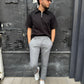 Polo con zip nero