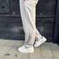 Pantalone casual fondo ambio grigio
