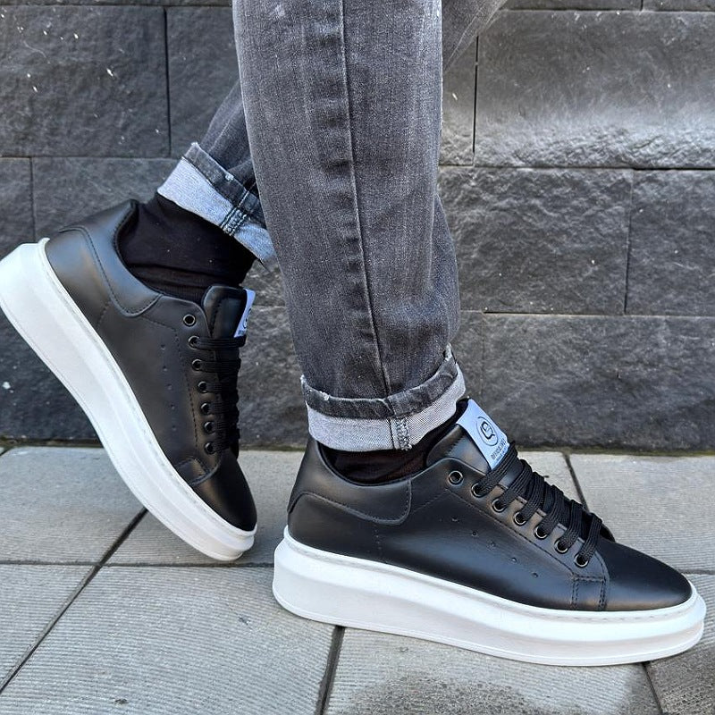 Sneakers  -Q9- brend in pelle vitello nero