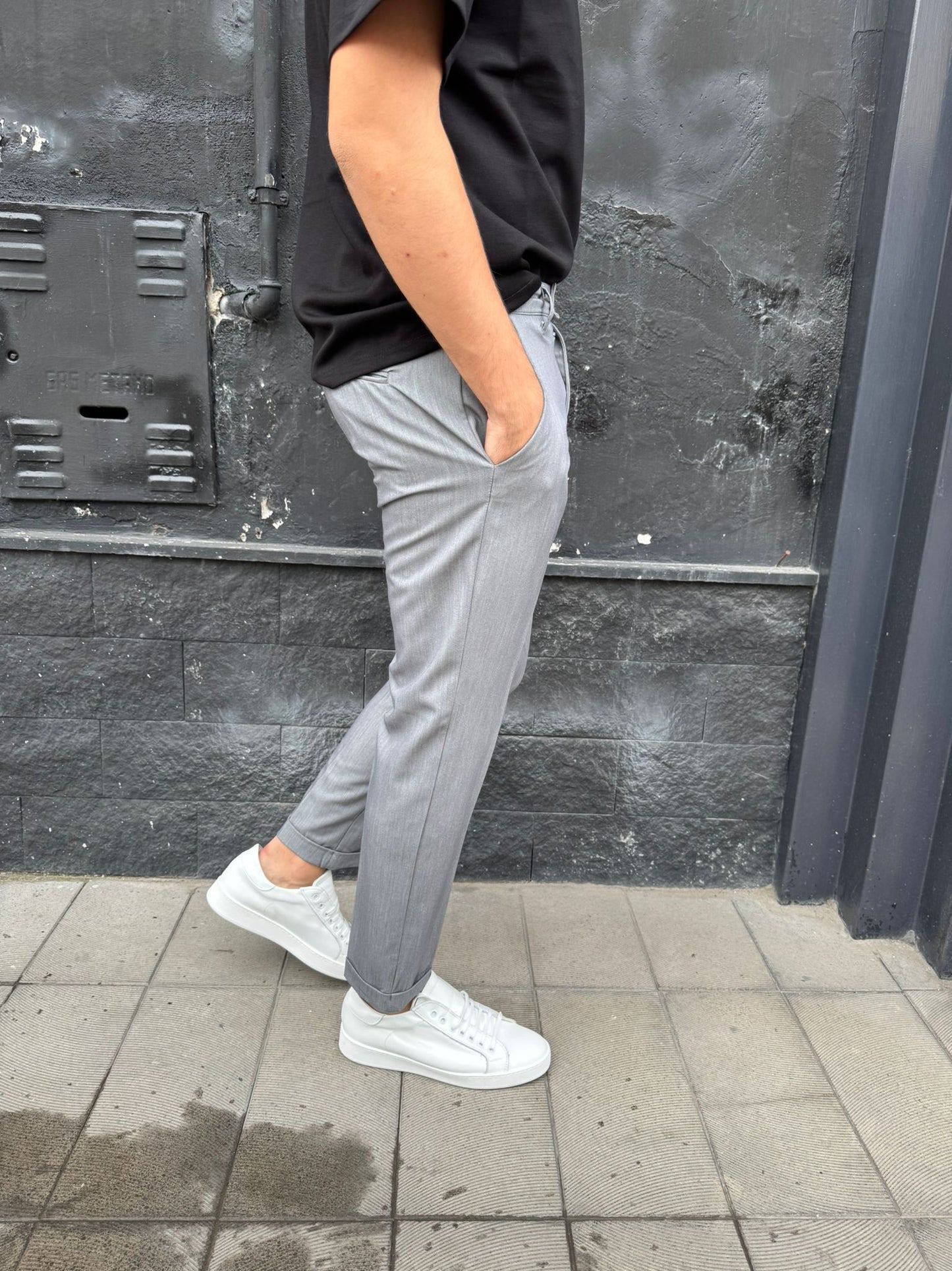 Pantalone Boston grigio
