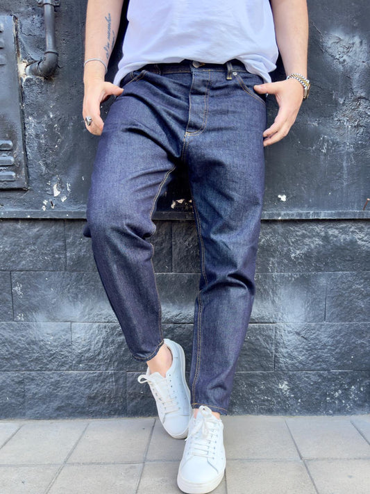 Jeans carrot lavaggio zero