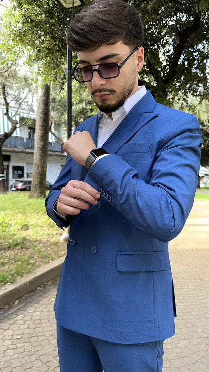 Abito doppio petto Alassio blu napoletano