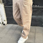 Jeans baggy beige