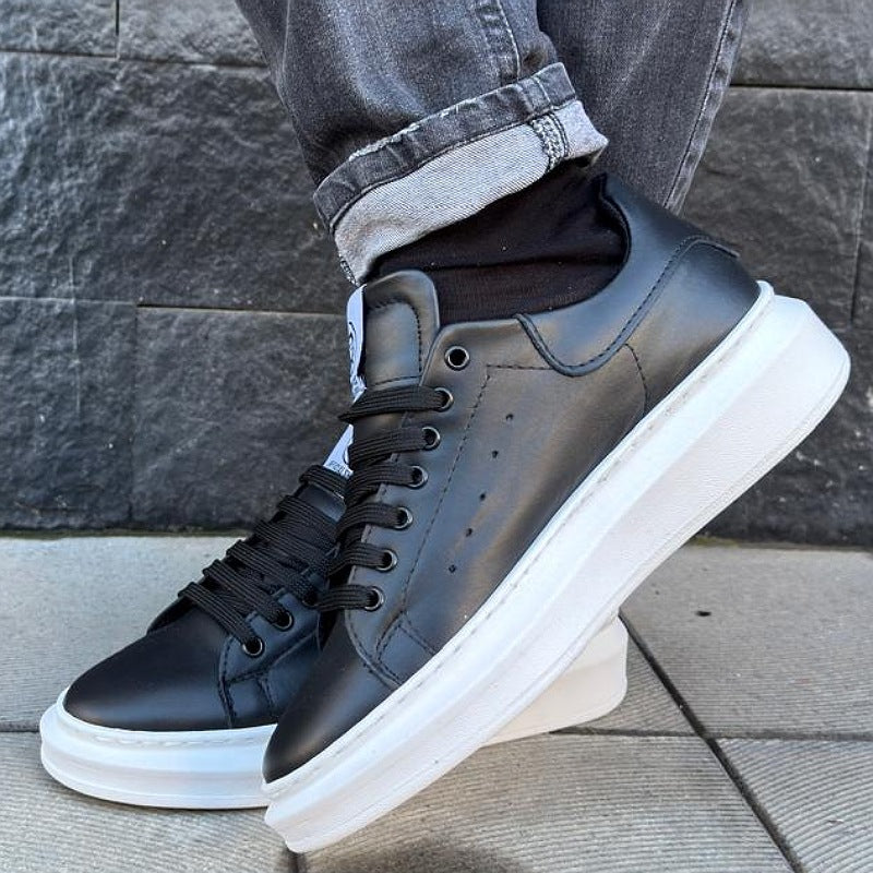Sneakers  -Q9- brend in pelle vitello nero