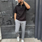 Polo con zip nero