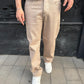 Jeans baggy beige