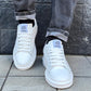Sneakers -q9- brand in pelle vitello bianco